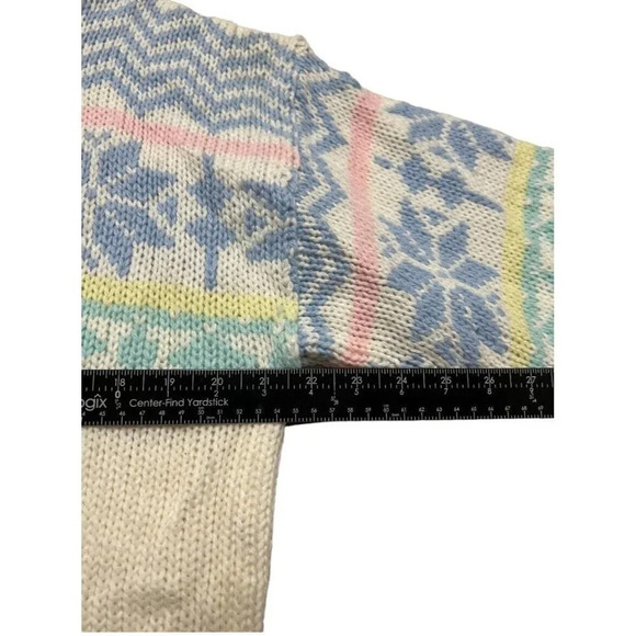 VTG Women’s Chunky Knit Grandma Sweater 80s 90s Snow Bunny NOS Ribbed 2X *Flaw - Picture 14 of 14